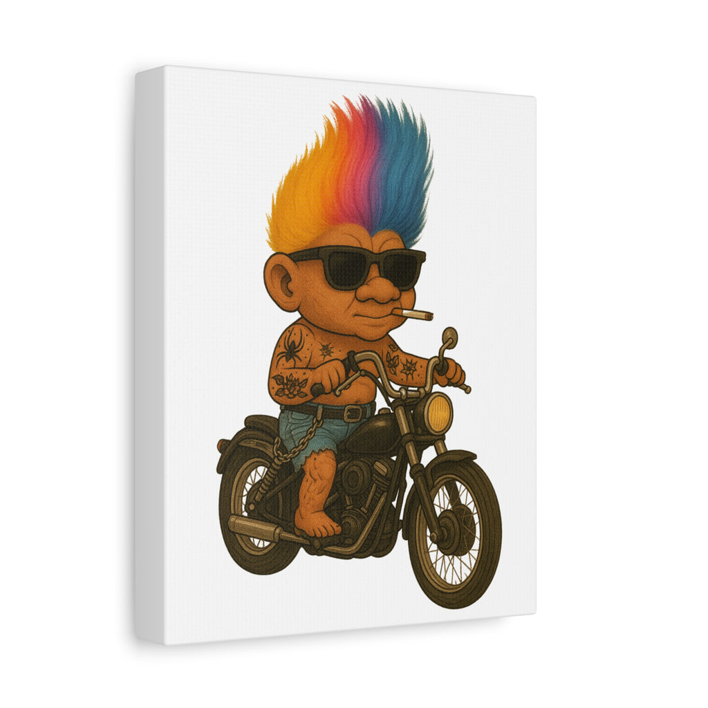 Biker Troll Canvas