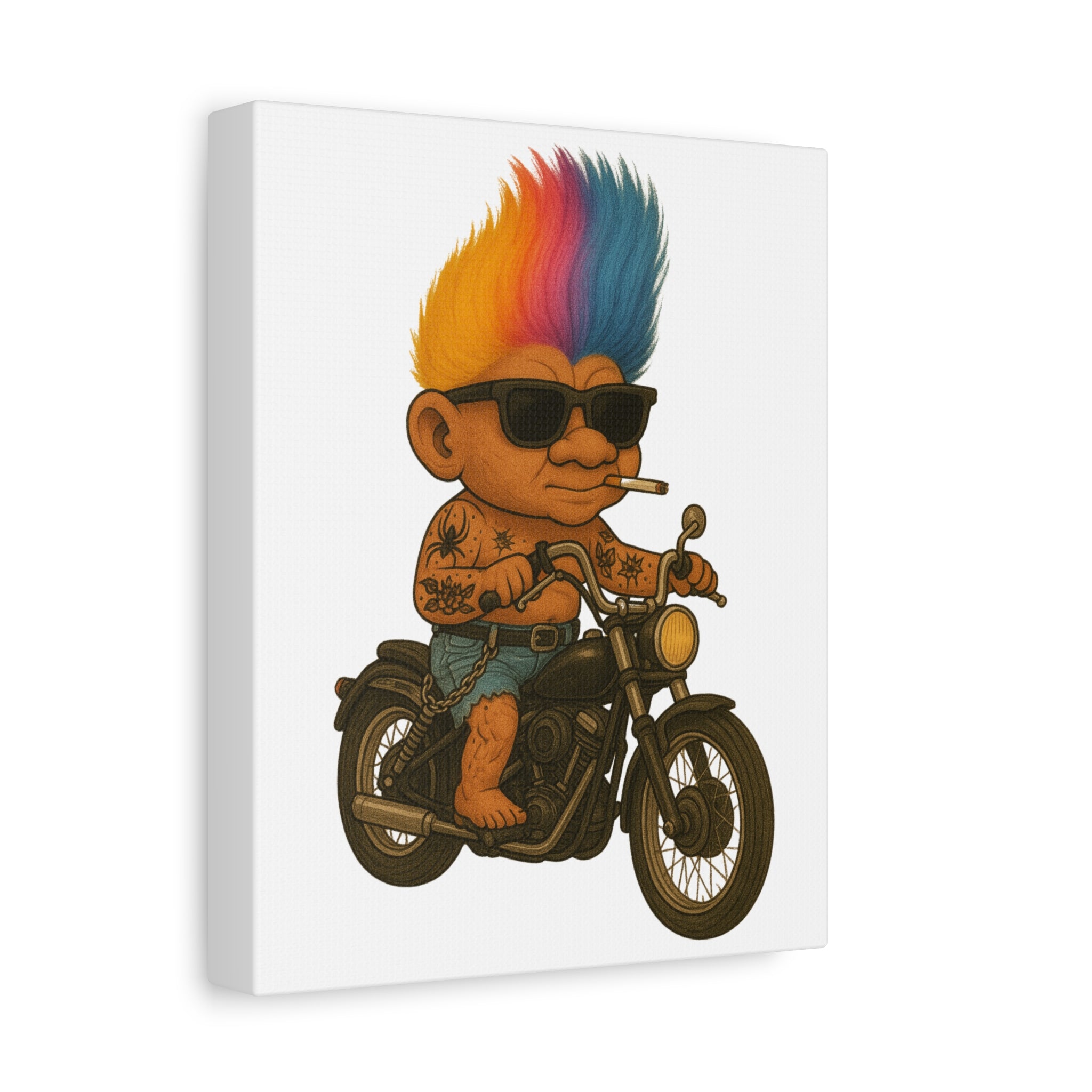 Biker Troll Canvas