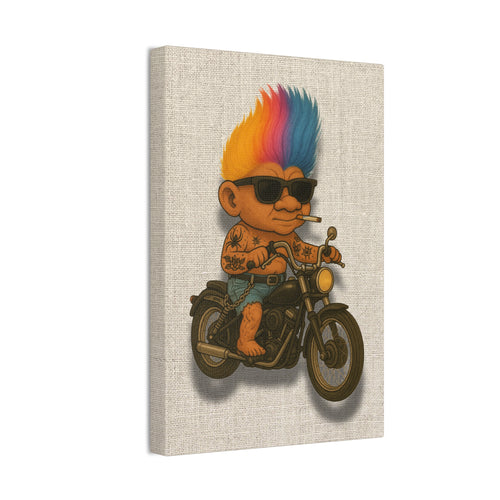 Biker Troll Canvas