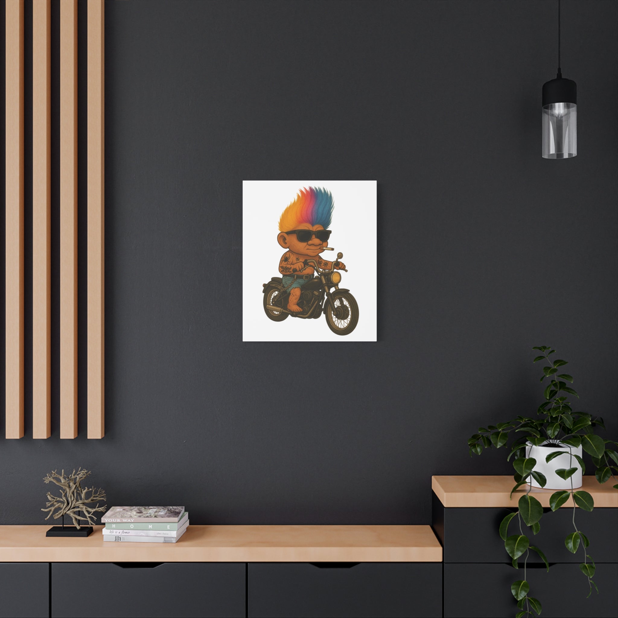 Biker Troll Canvas
