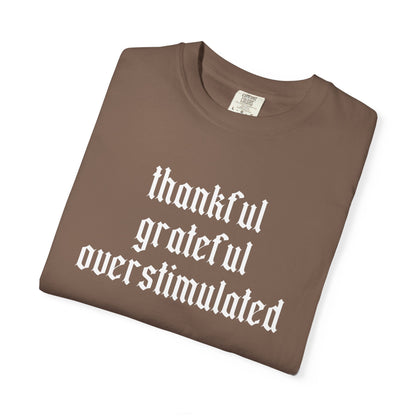 Thankful • Grateful • Overstimulated Tee