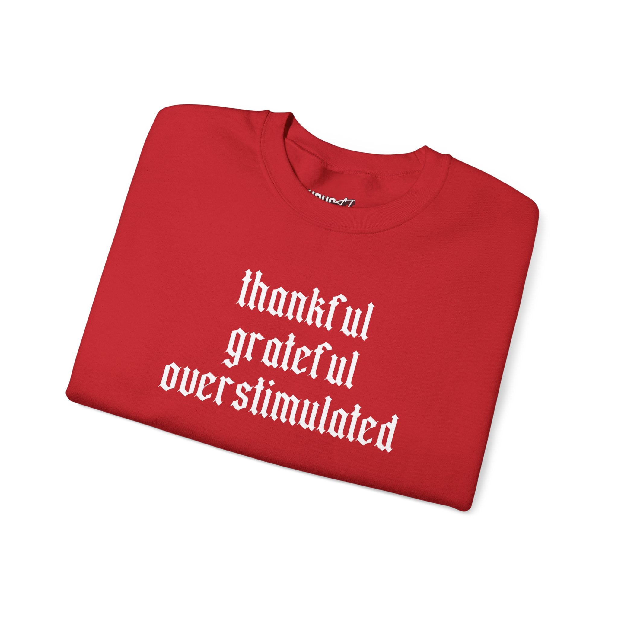 Thankful • Grateful • Overstimulated Sweatshirt