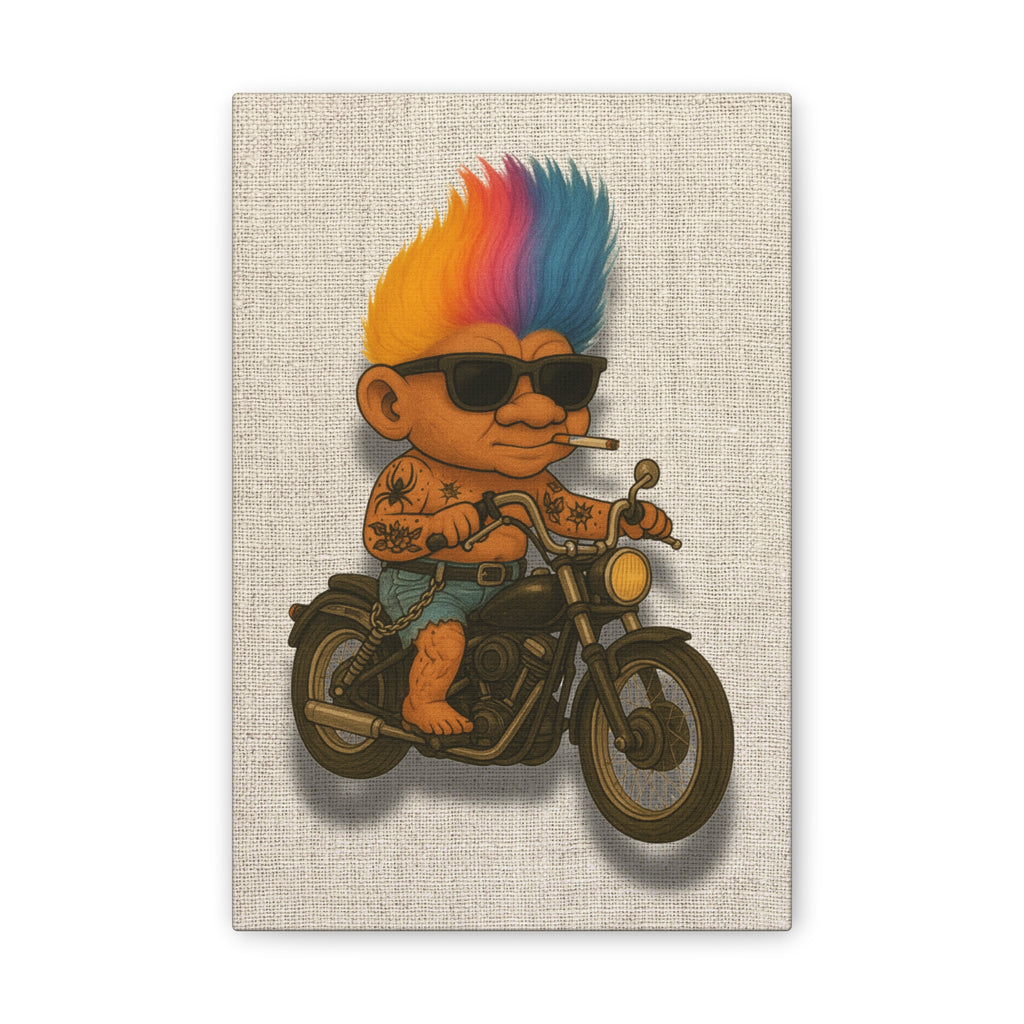 Biker Troll Canvas