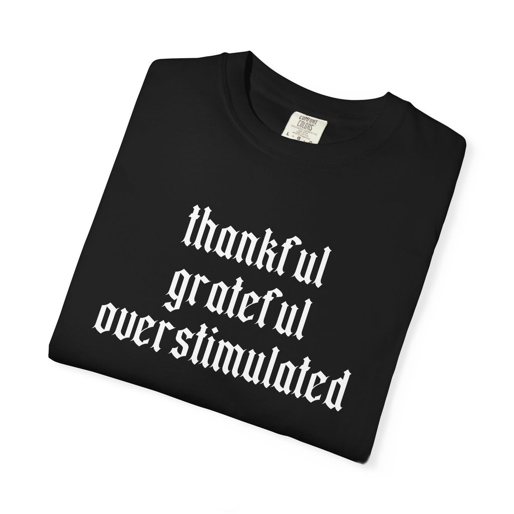 Thankful • Grateful • Overstimulated Tee