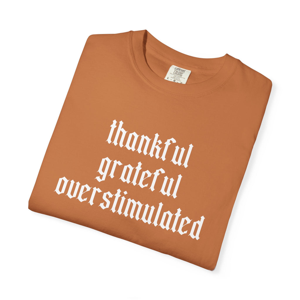 Thankful • Grateful • Overstimulated Tee