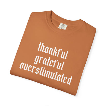 Thankful • Grateful • Overstimulated Tee