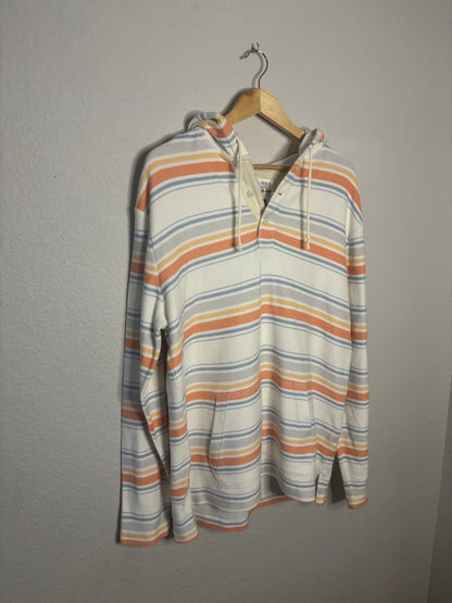 Pastel Stripe Hooded Henley · Men’s Tall Medium