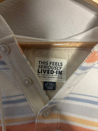 Pastel Stripe Hooded Henley · Men’s Tall Medium