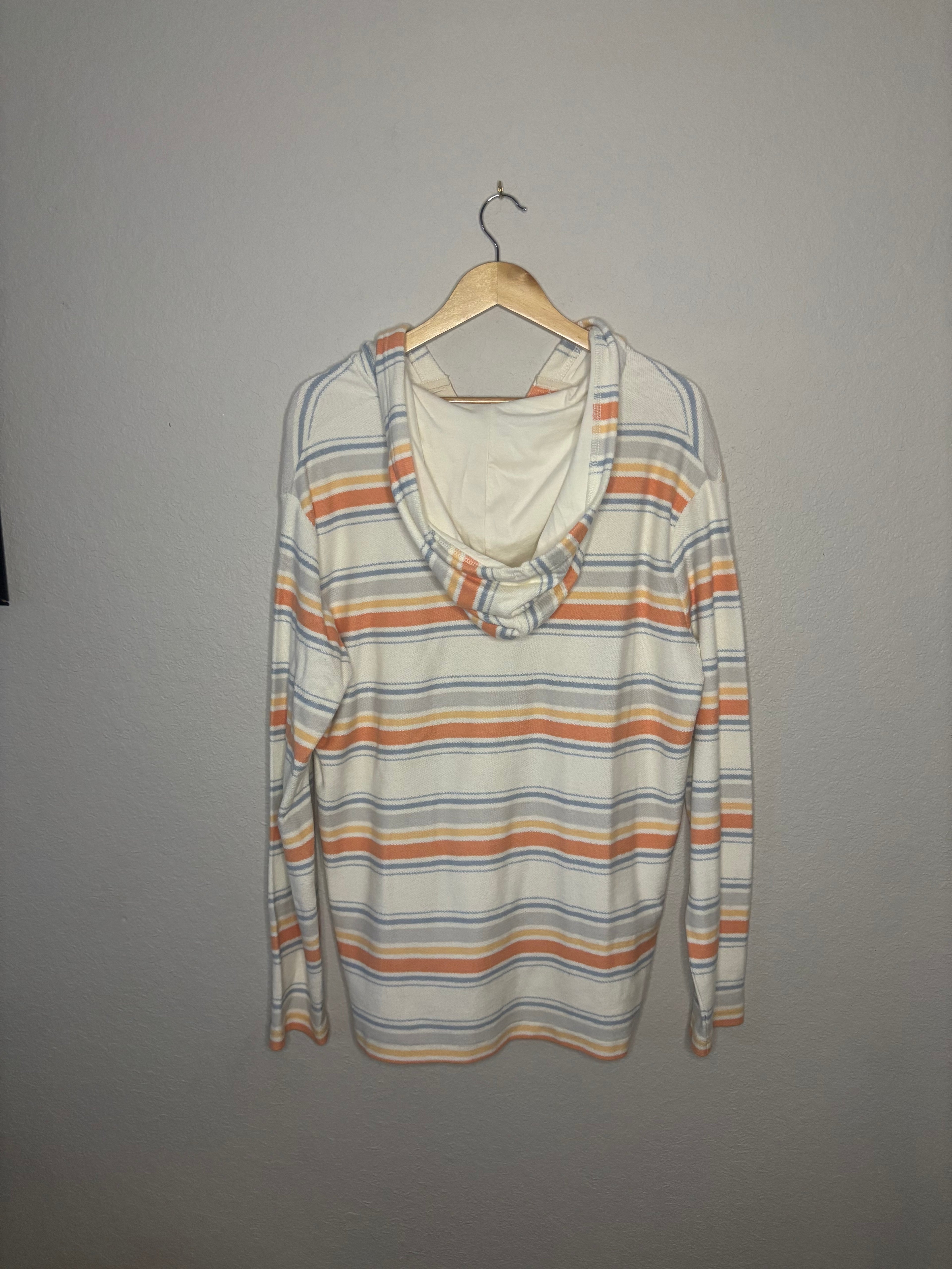 Pastel Stripe Hooded Henley · Men’s Tall Medium