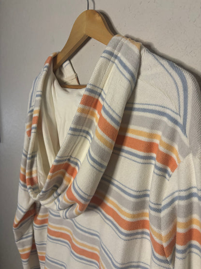 Pastel Stripe Hooded Henley · Men’s Tall Medium