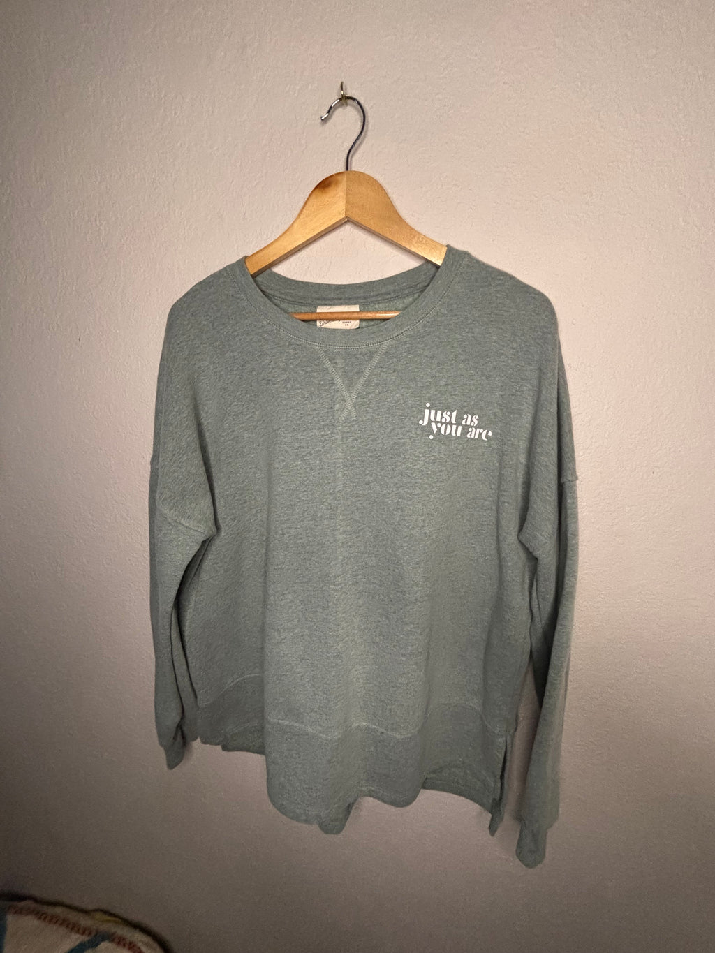 Soft Sage Crewneck · Women's Large