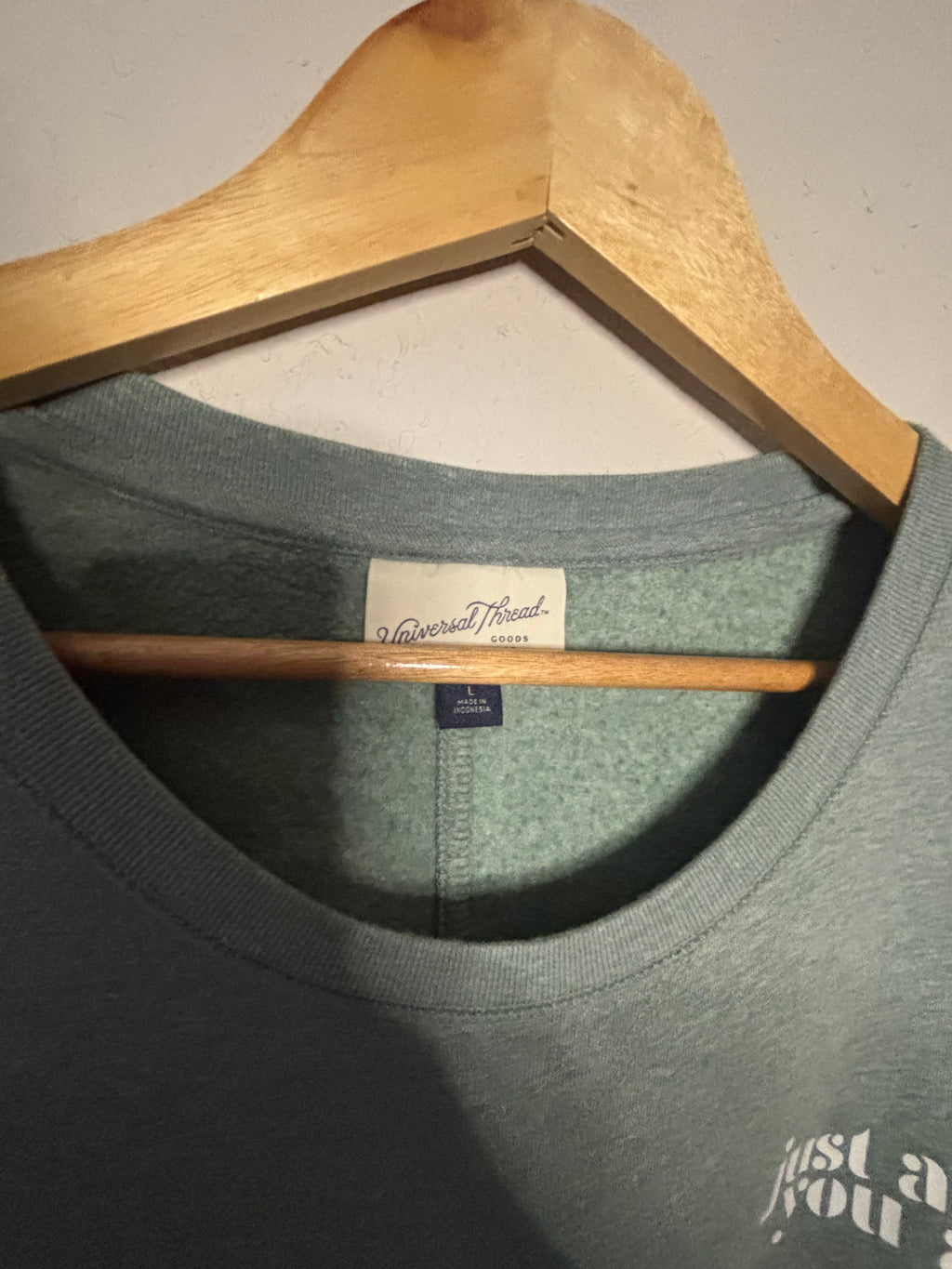 Soft Sage Crewneck · Women's Large