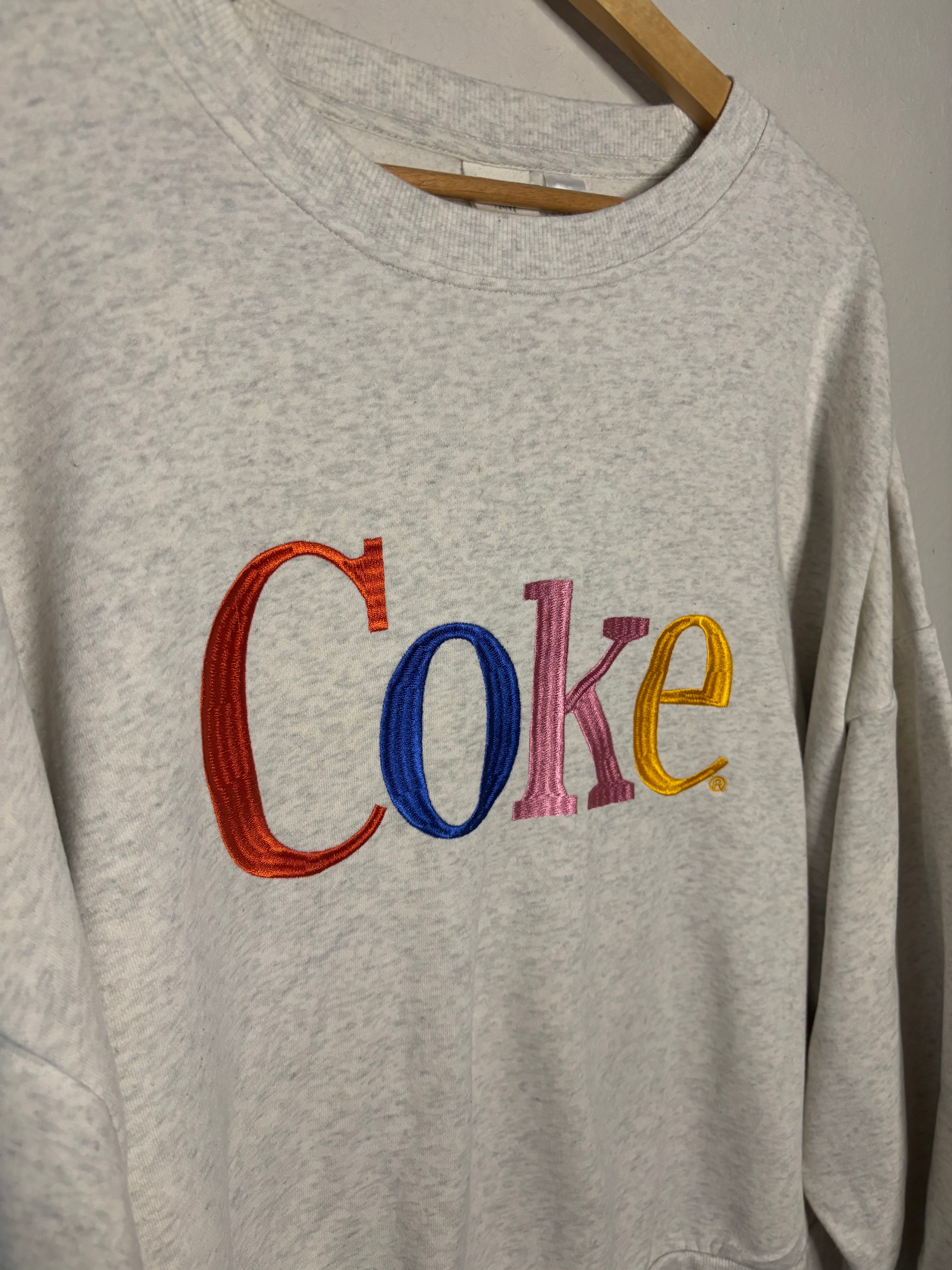 Coke Embroidered Crewneck ·  Women's XL