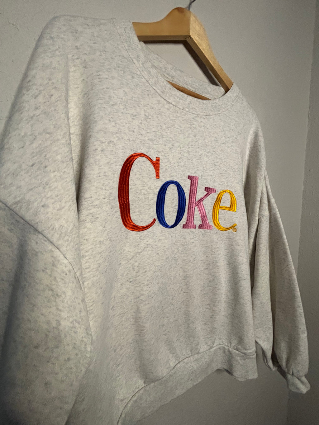 Coke Embroidered Crewneck ·  Women's XL