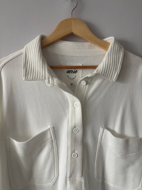Aerie White Pullover Shirt • Women’s XL
