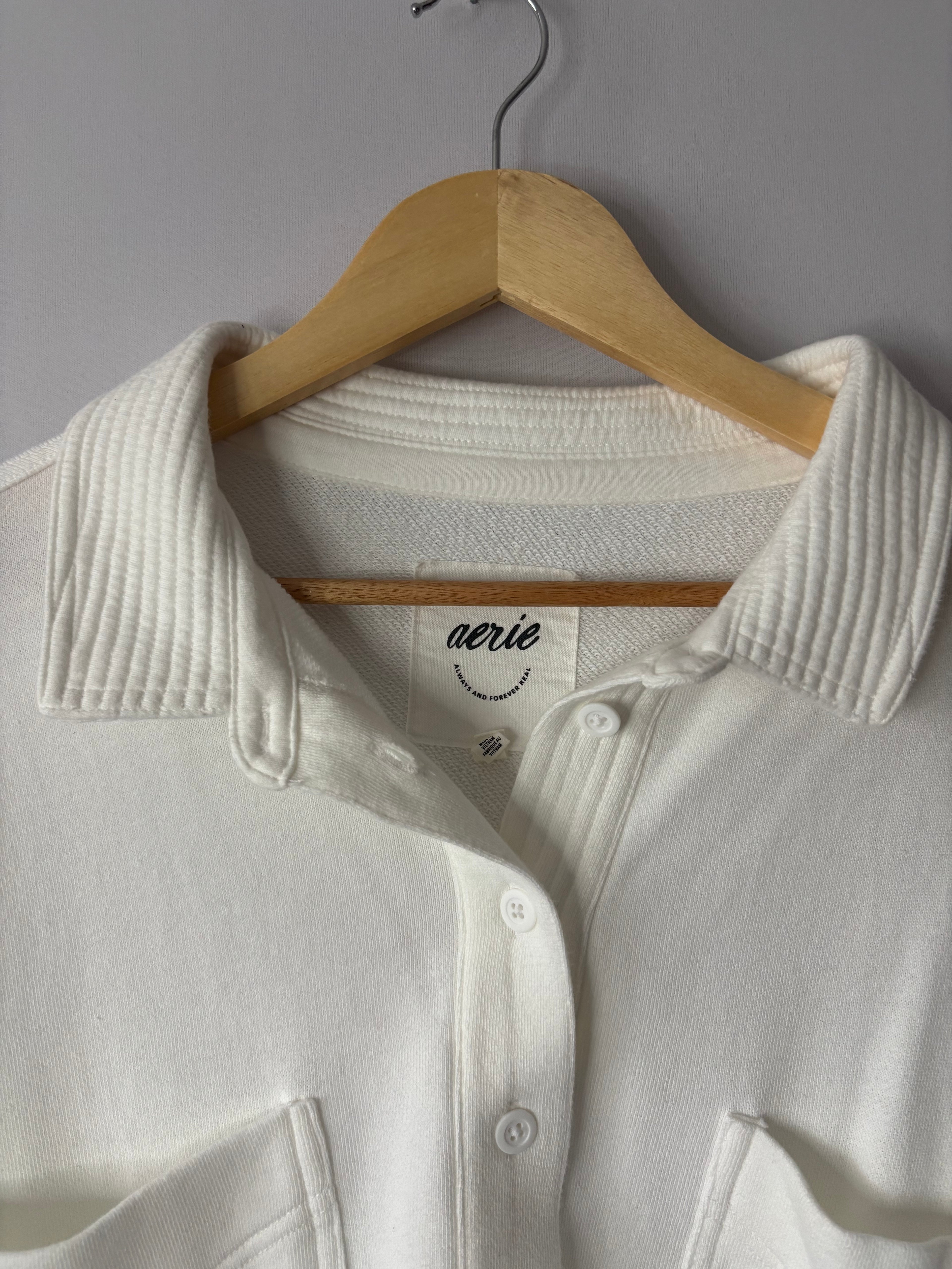 Aerie White Pullover Shirt • Women’s XL