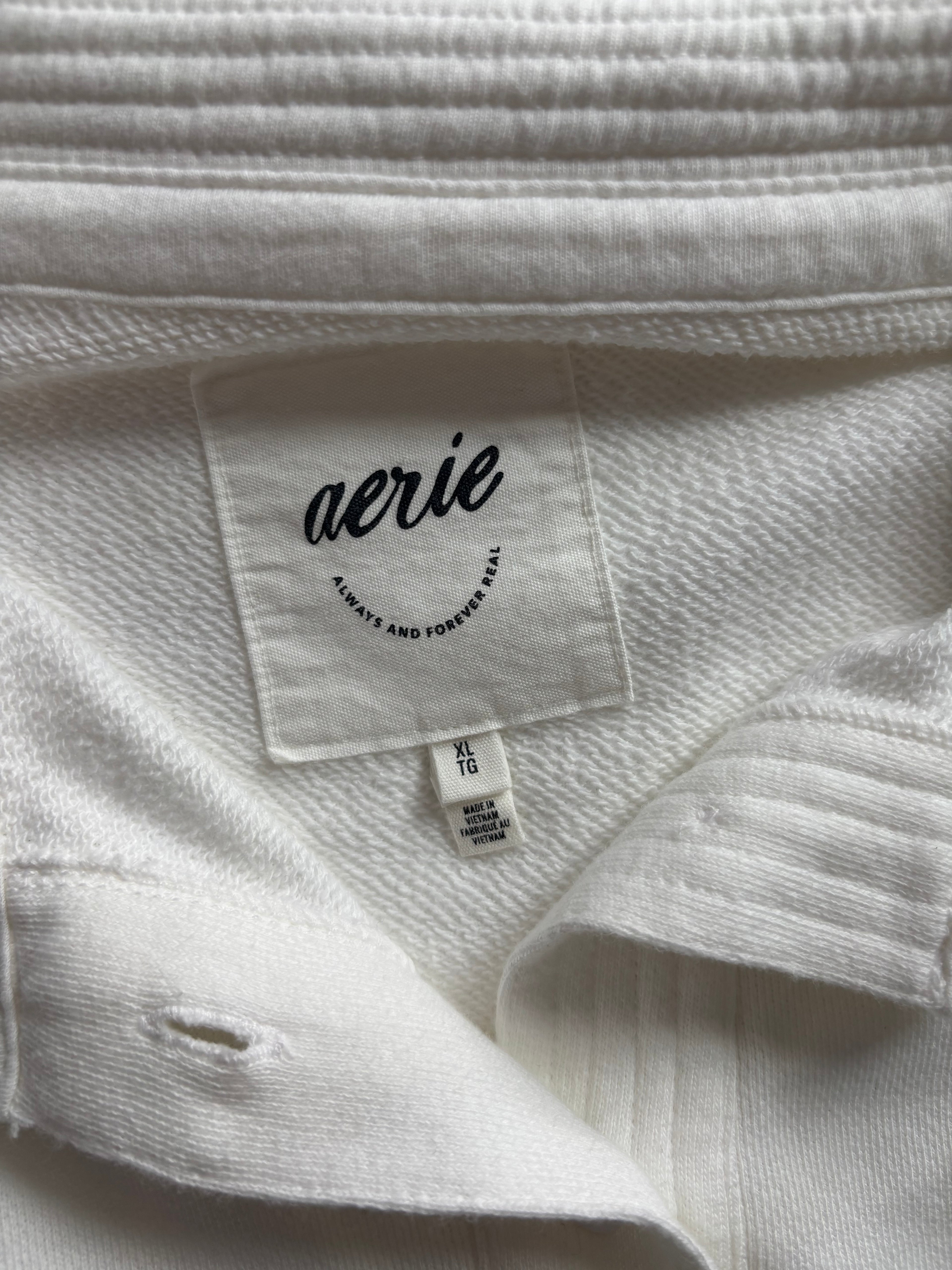 Aerie White Pullover Shirt • Women’s XL
