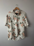 Abercrombie & Fitch Peach Print Button-Up · Unisex Oversized