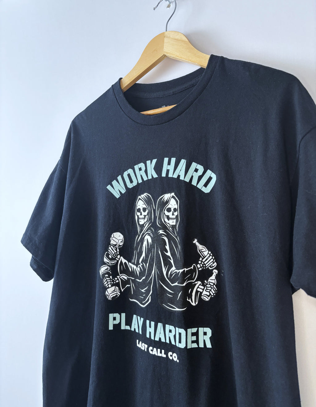 Work Hard Play Hard Graphic Tee · Unisex XL