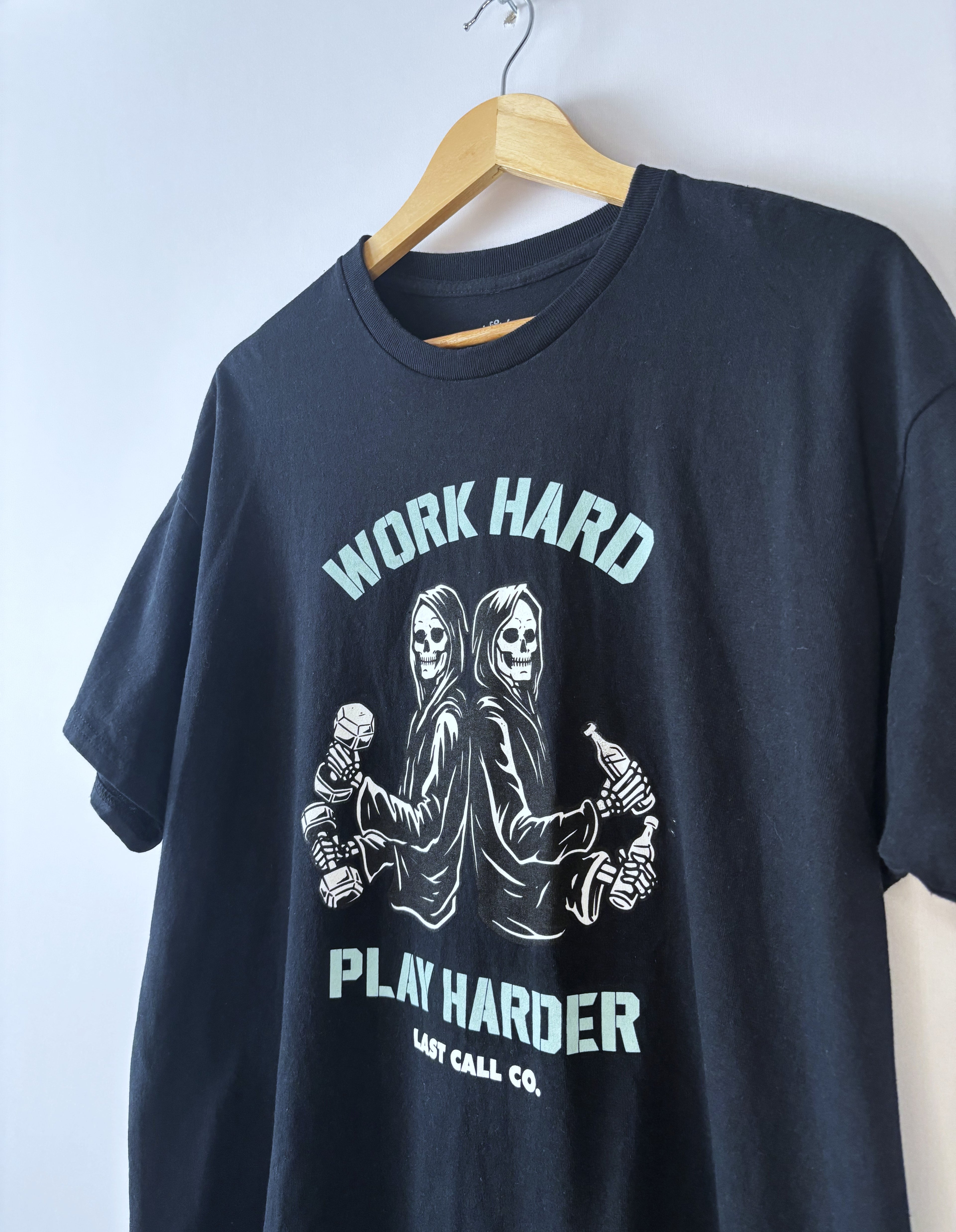 Work Hard Play Hard Graphic Tee · Unisex XL