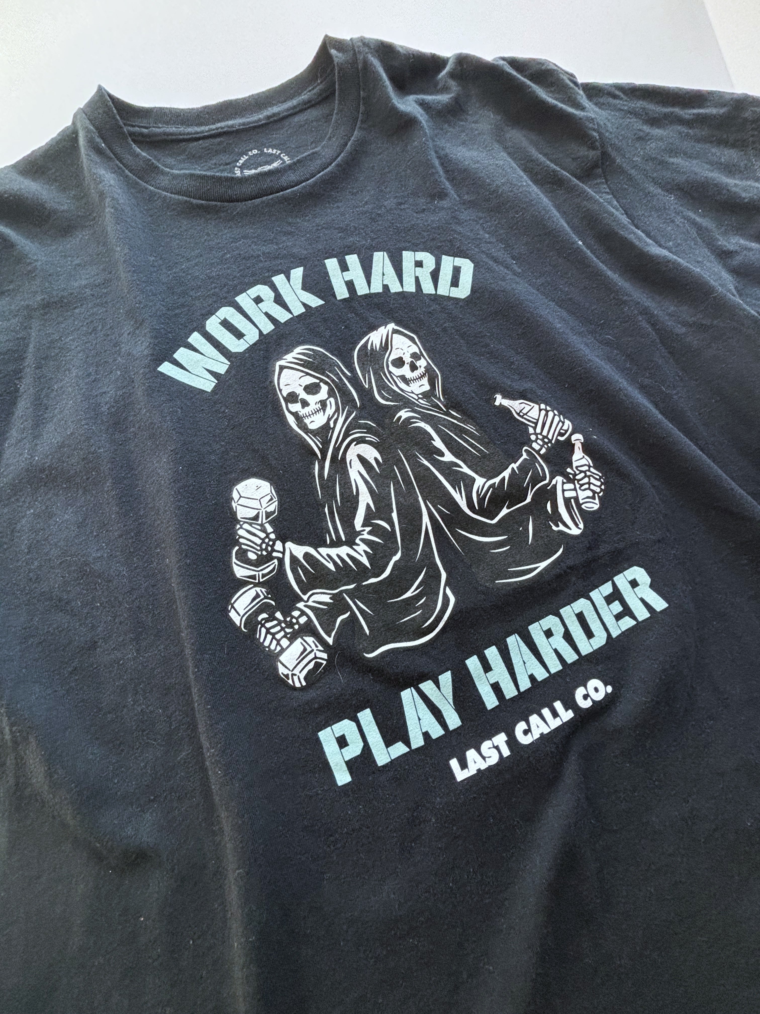 Work Hard Play Hard Graphic Tee · Unisex XL