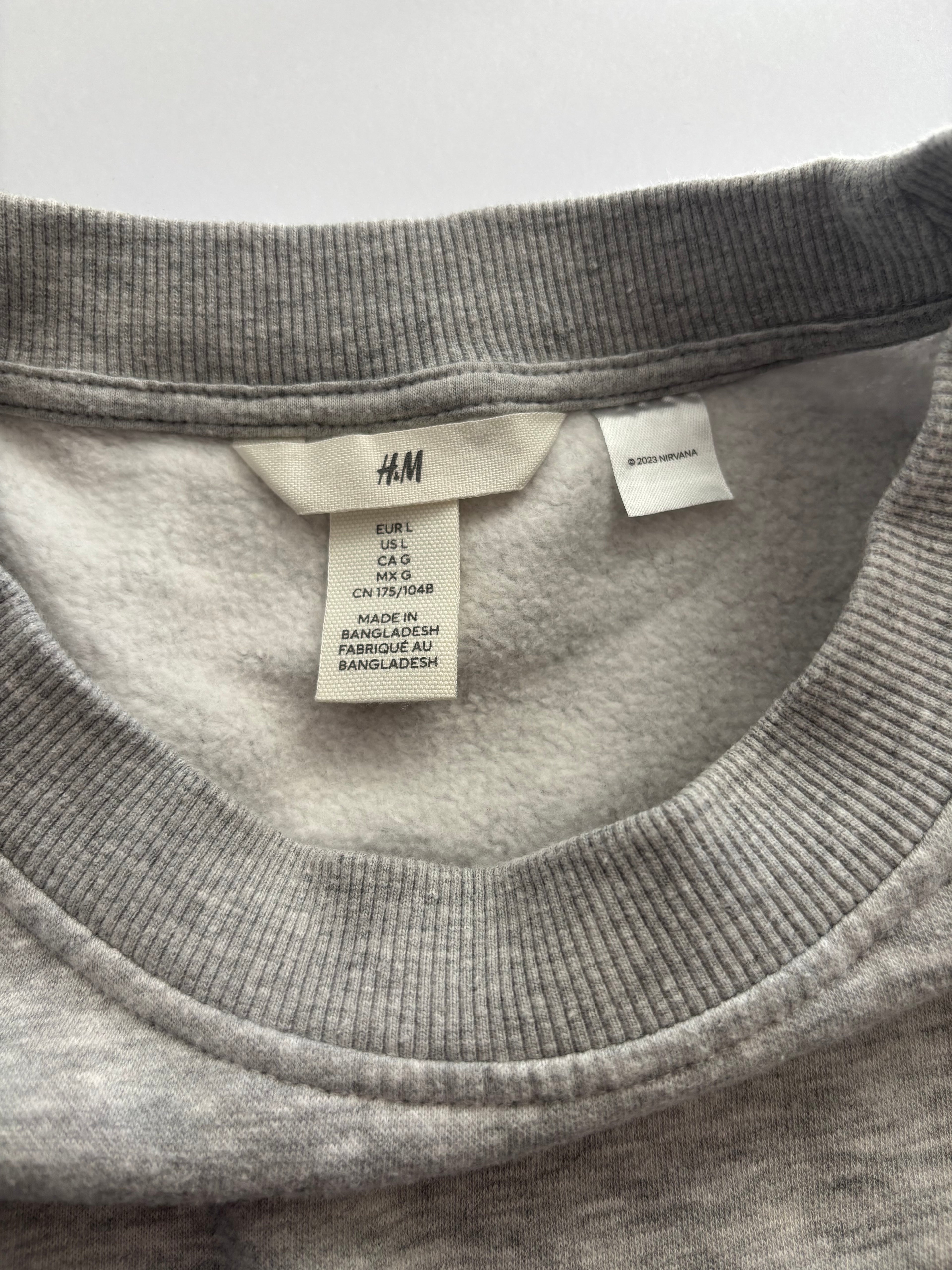 Nirvana Angel Graphic Crewneck Sweatshirt · Oversized L