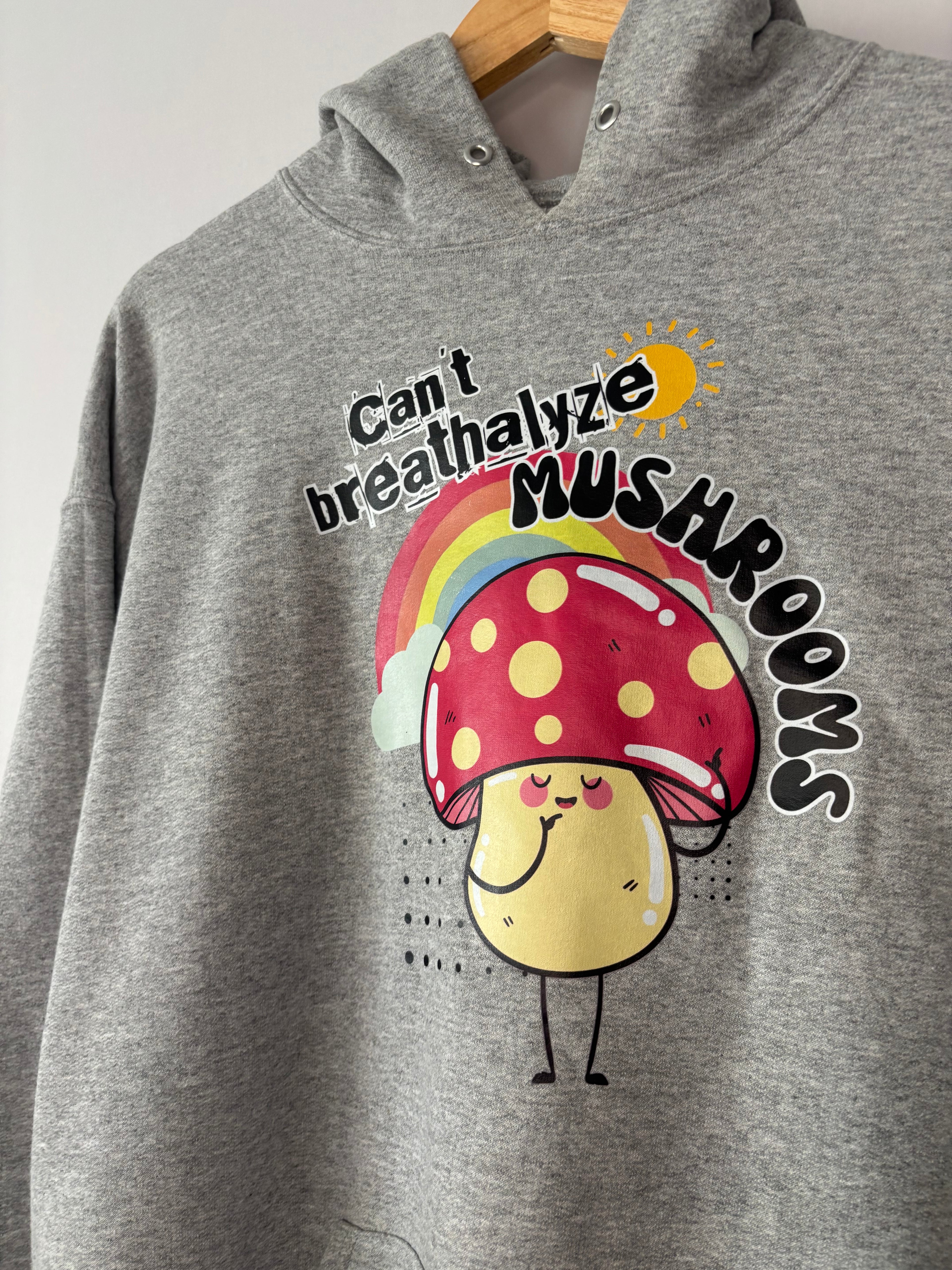 Can't Breathalyze Mushrooms Hoodie · Unisex L