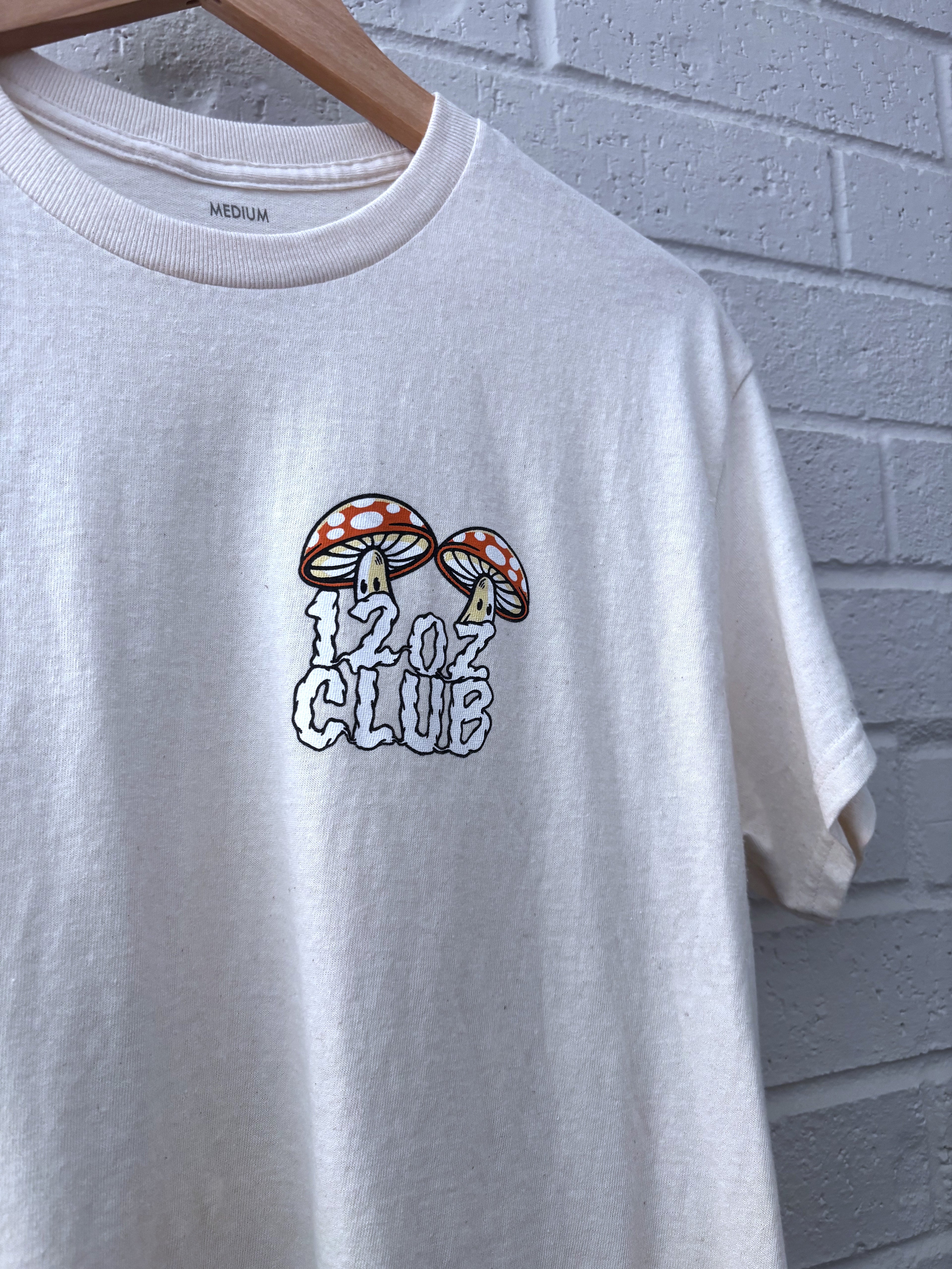 12oz Club Skull Mushroom Tee · Unisex M