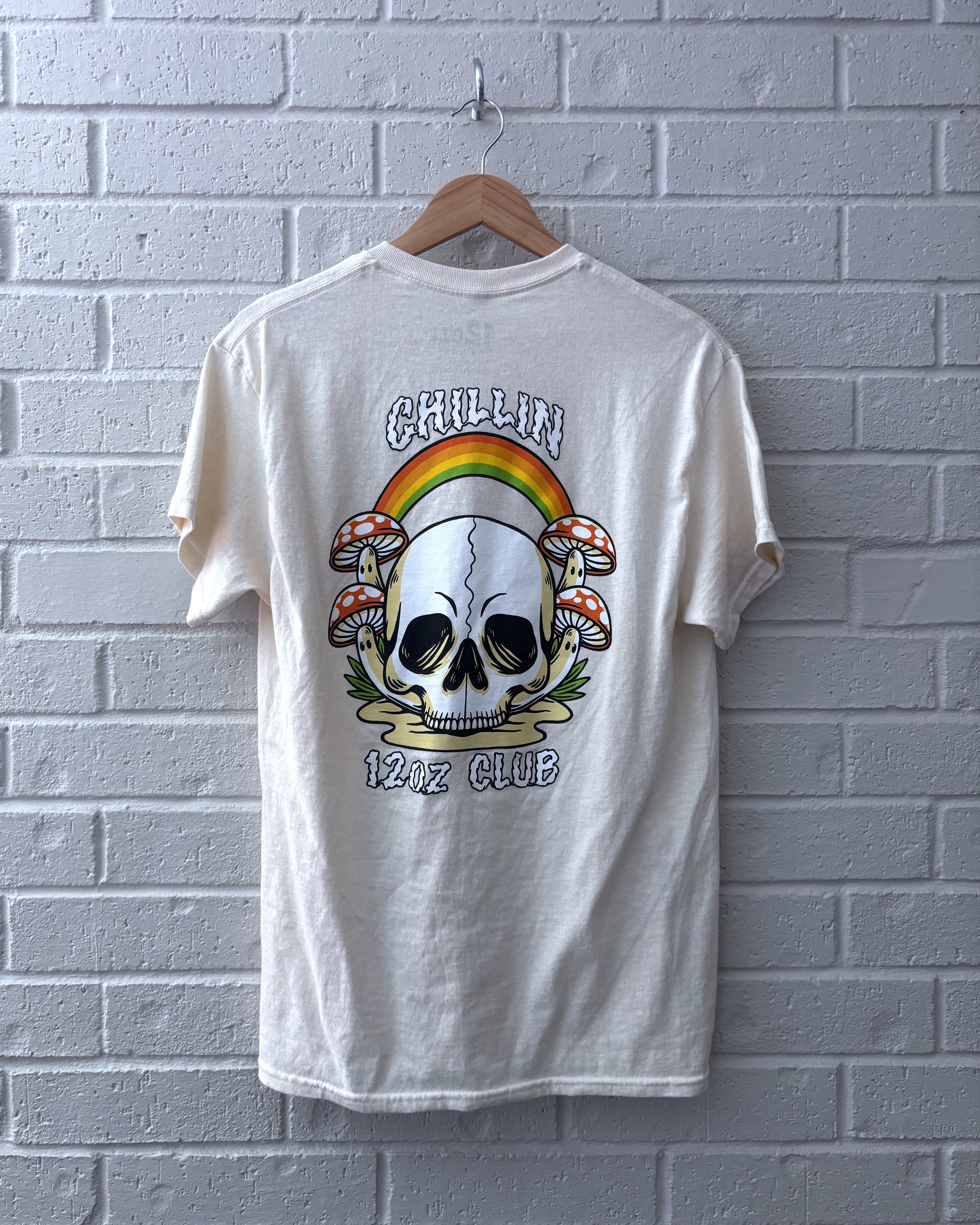 12oz Club Skull Mushroom Tee · Unisex M