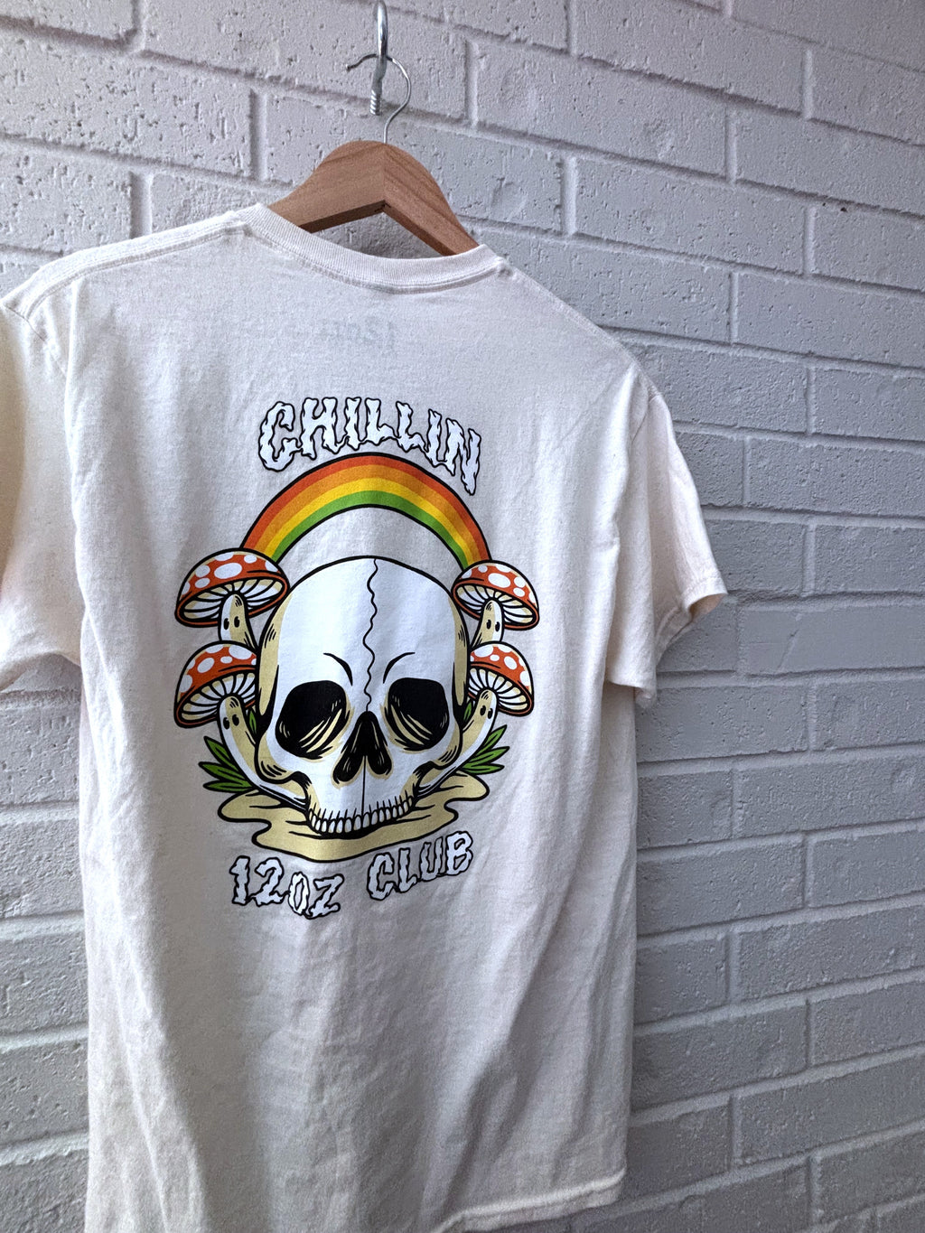 12oz Club Skull Mushroom Tee · Unisex M