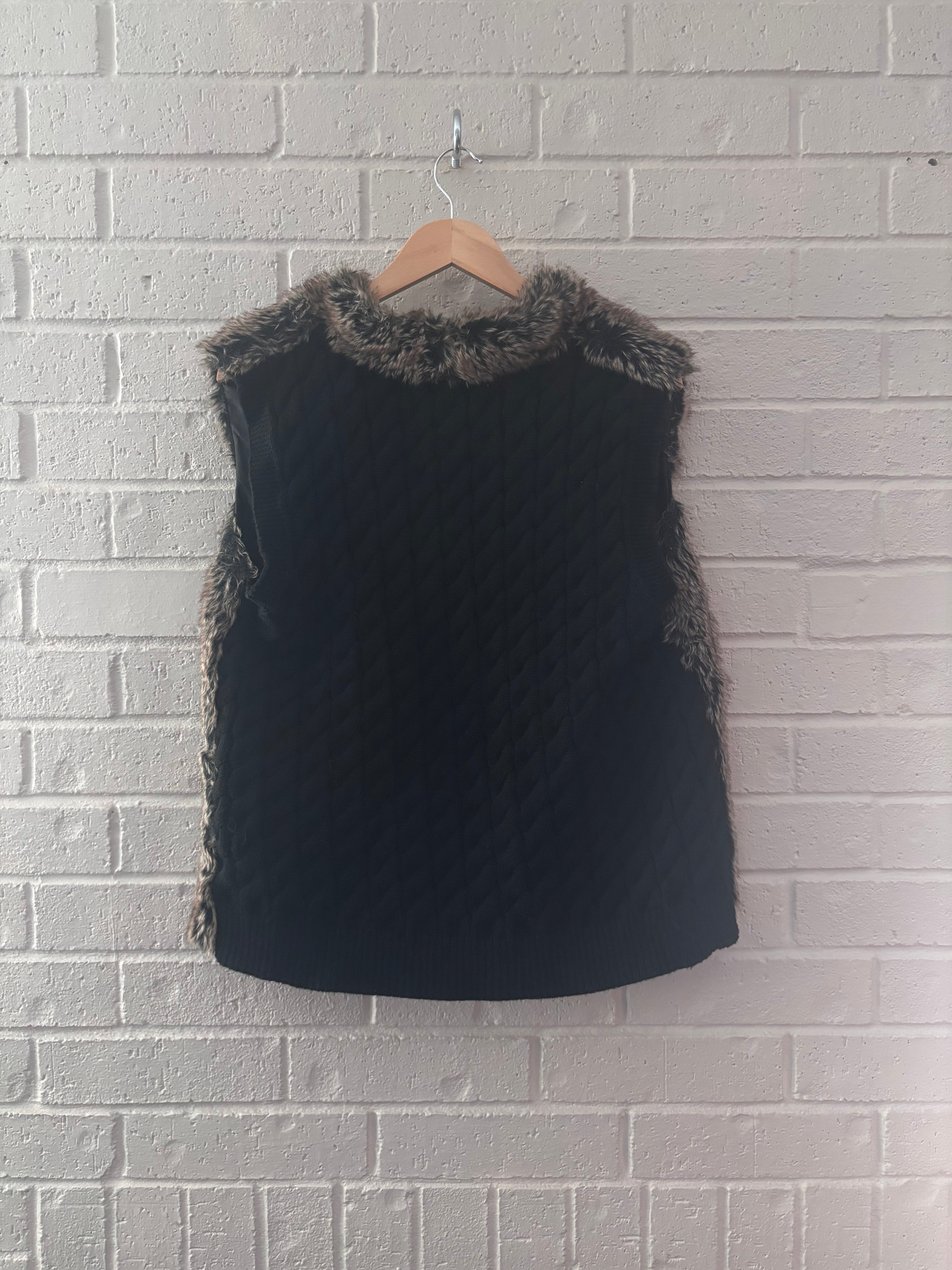 Faux Fur Vest · Women's L