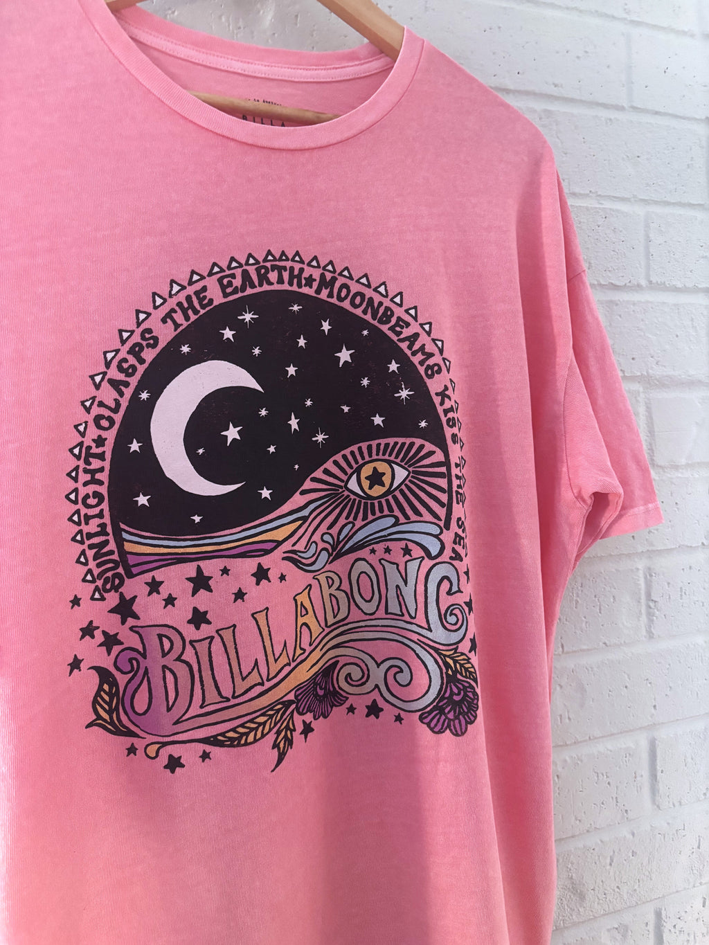 Billabong Pink Cosmic Tee · Women's L/XL