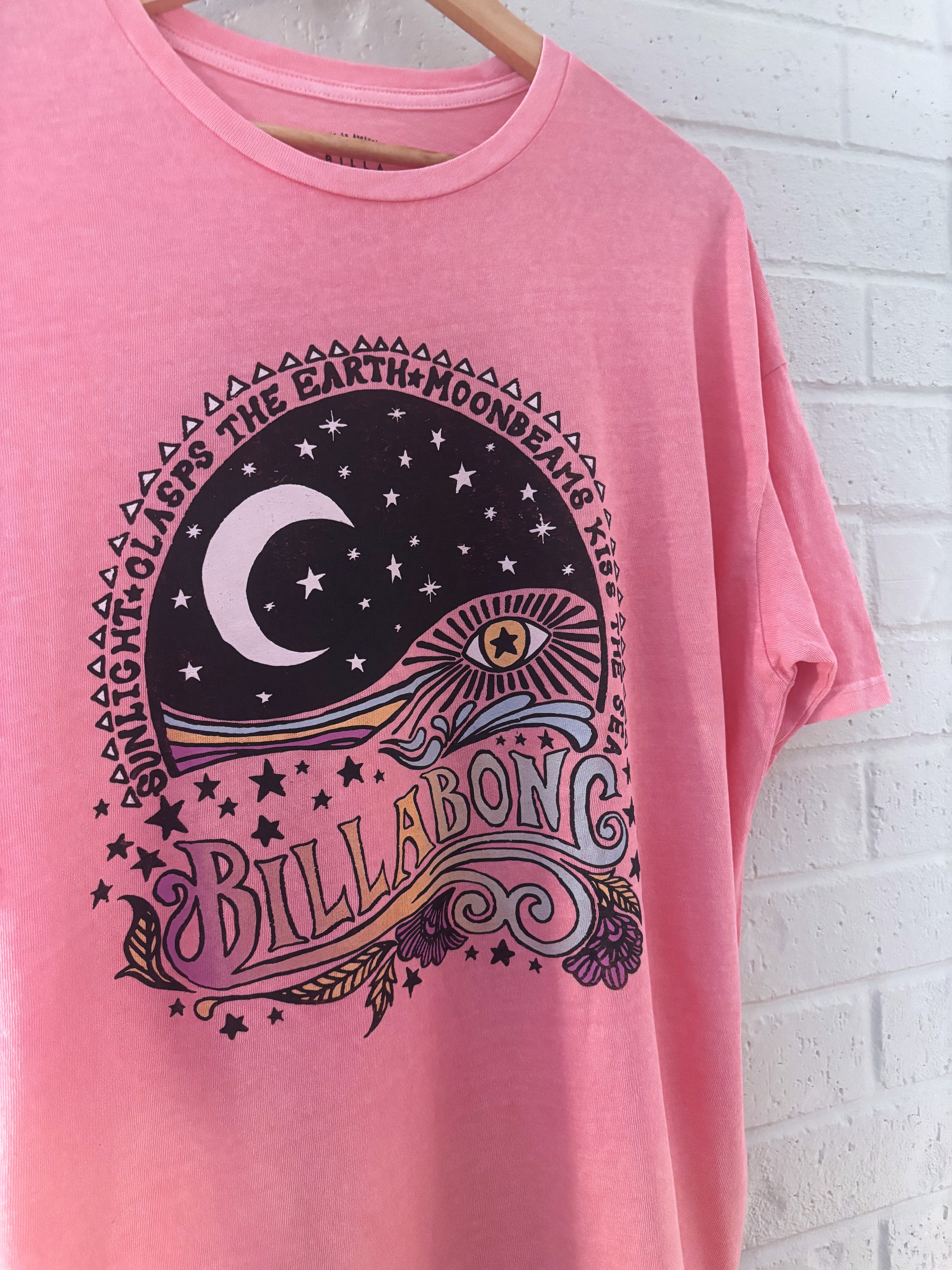 Billabong Pink Cosmic Tee · Women's L/XL