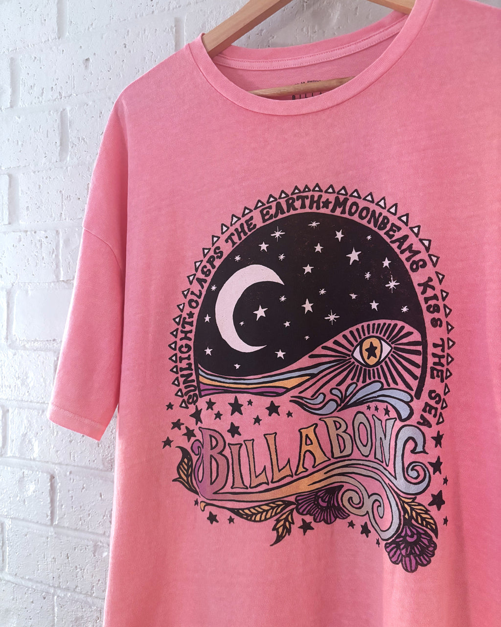 Billabong Pink Cosmic Tee · Women's L/XL