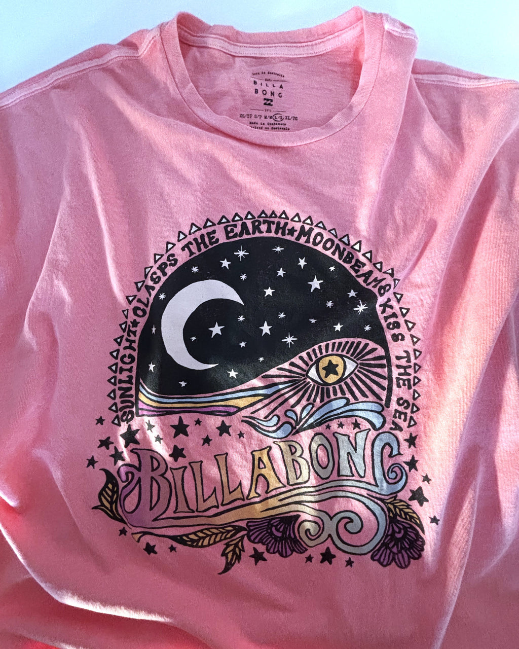 Billabong Pink Cosmic Tee · Women's L/XL