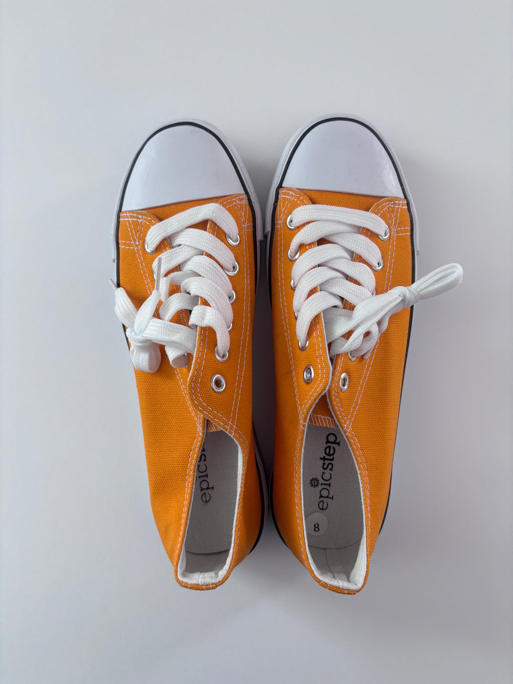 Mustard Canvas Sneakers · Size 8