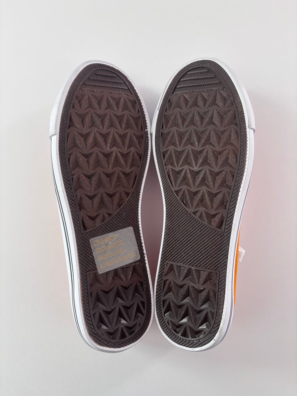Mustard Canvas Sneakers · Size 8