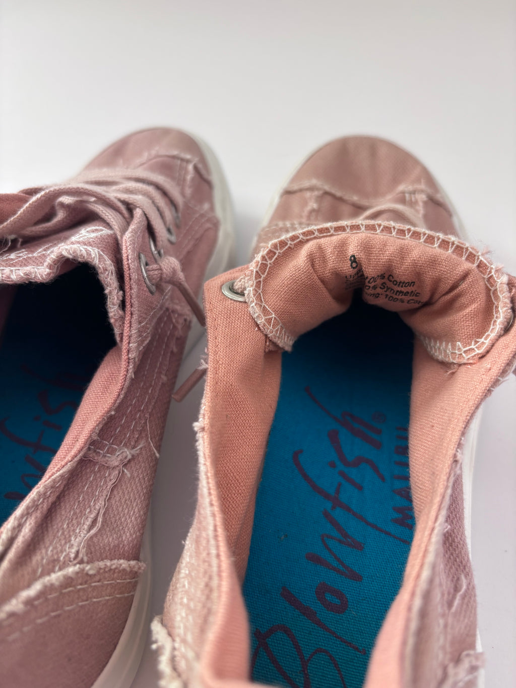 Blowfish Malibu Dusty Pink Canvas Sneakers · Size 8