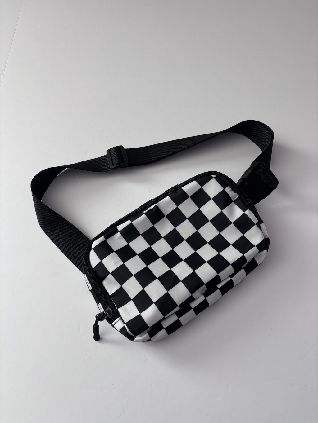 Checkerboard Crossbody Belt Bag
