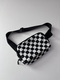 Checkerboard Crossbody Belt Bag