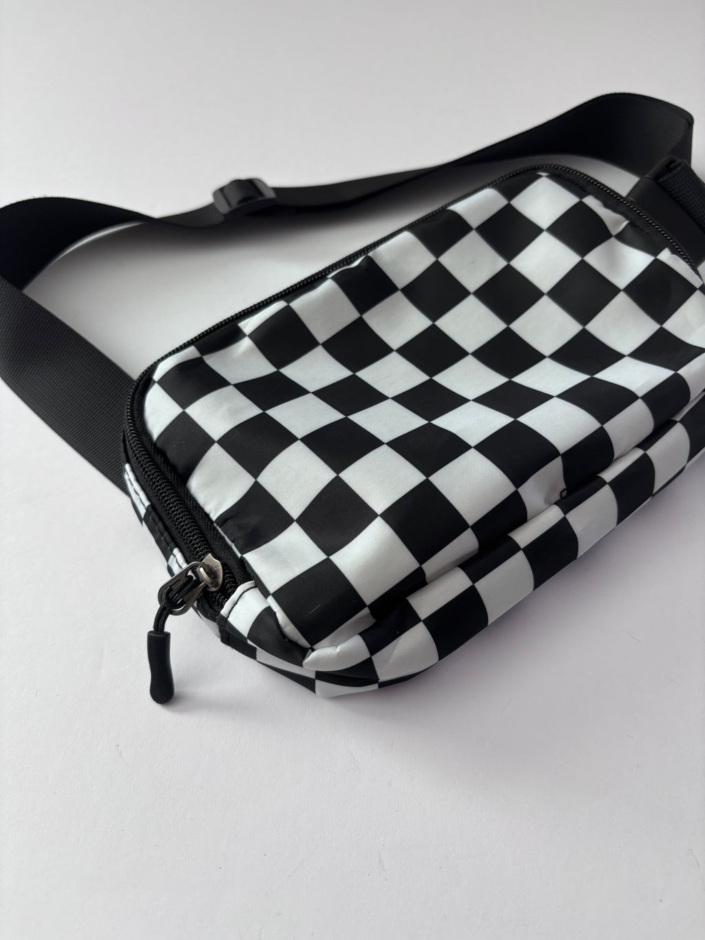 Checkerboard Crossbody Belt Bag