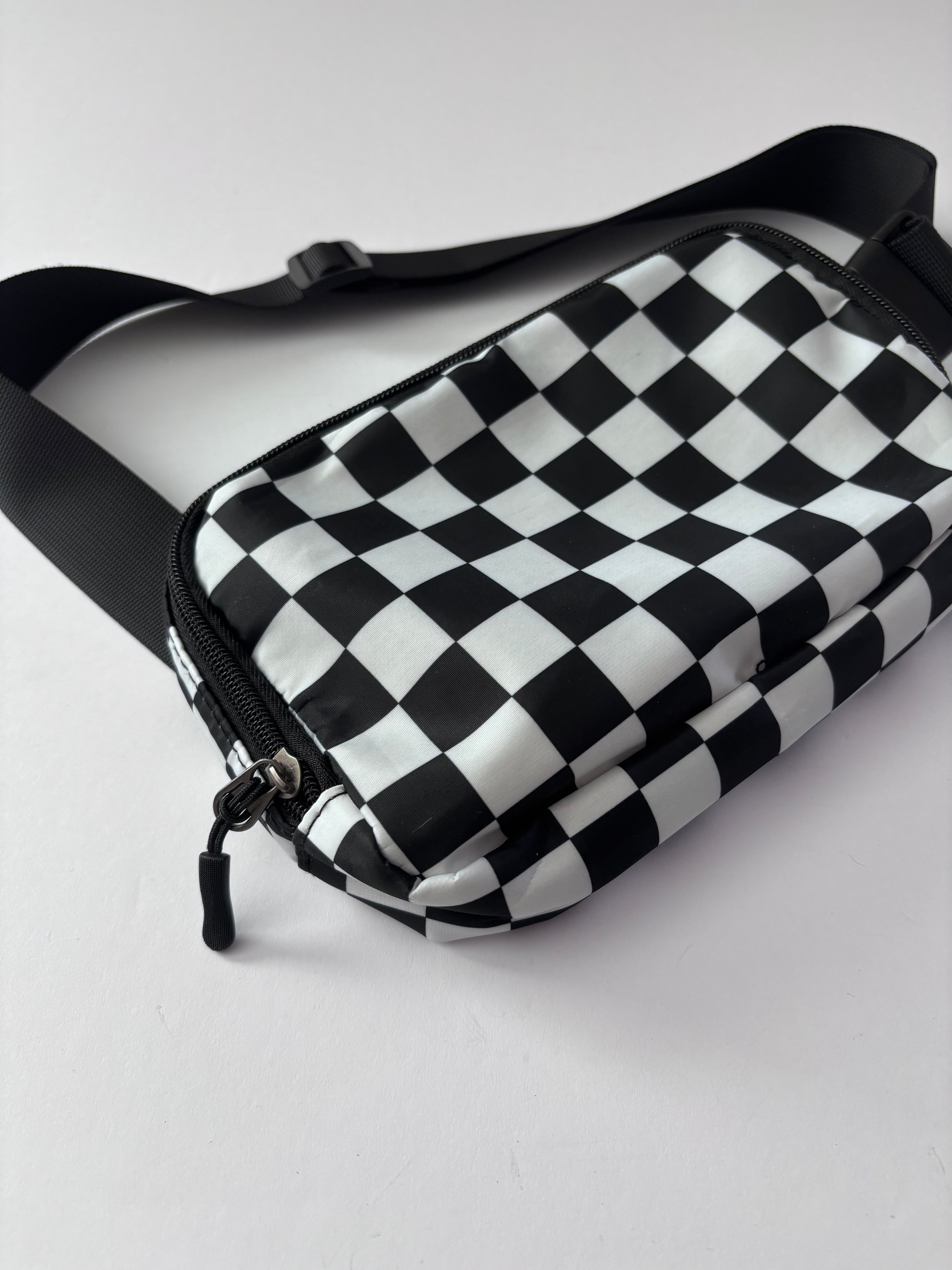 Checkerboard Crossbody Belt Bag
