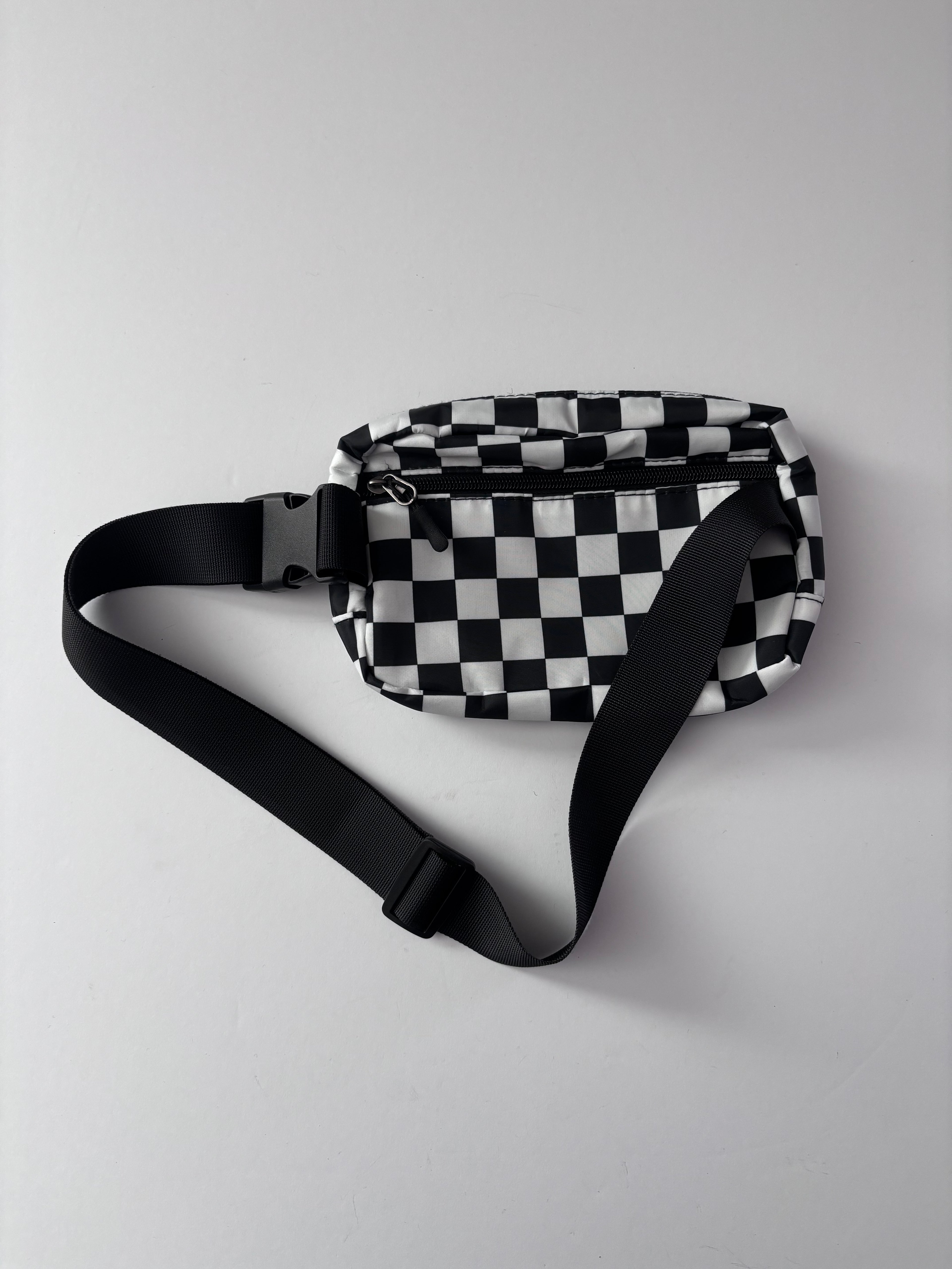Checkerboard Crossbody Belt Bag