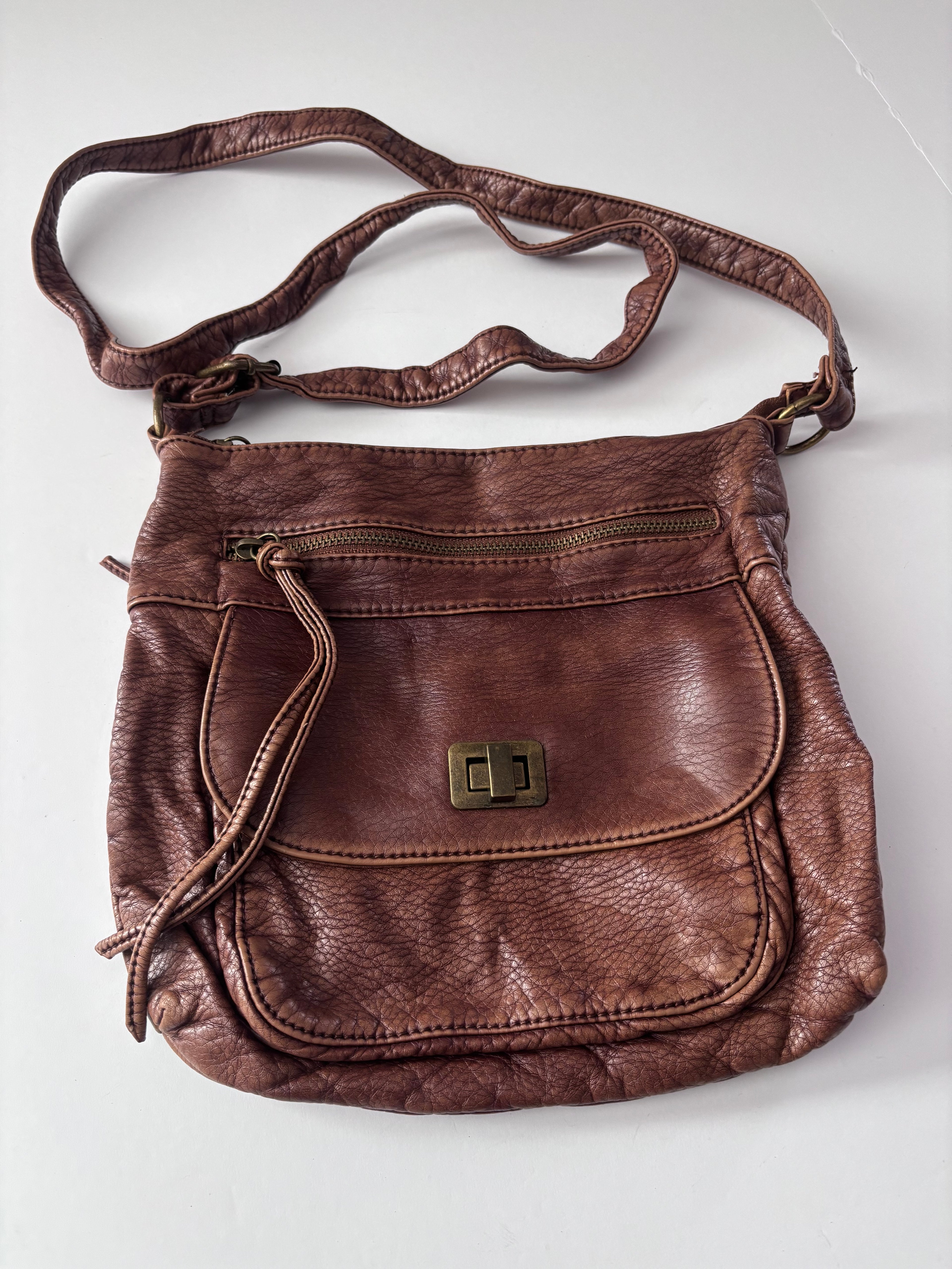 Slouchy Brown Crossbody Bag