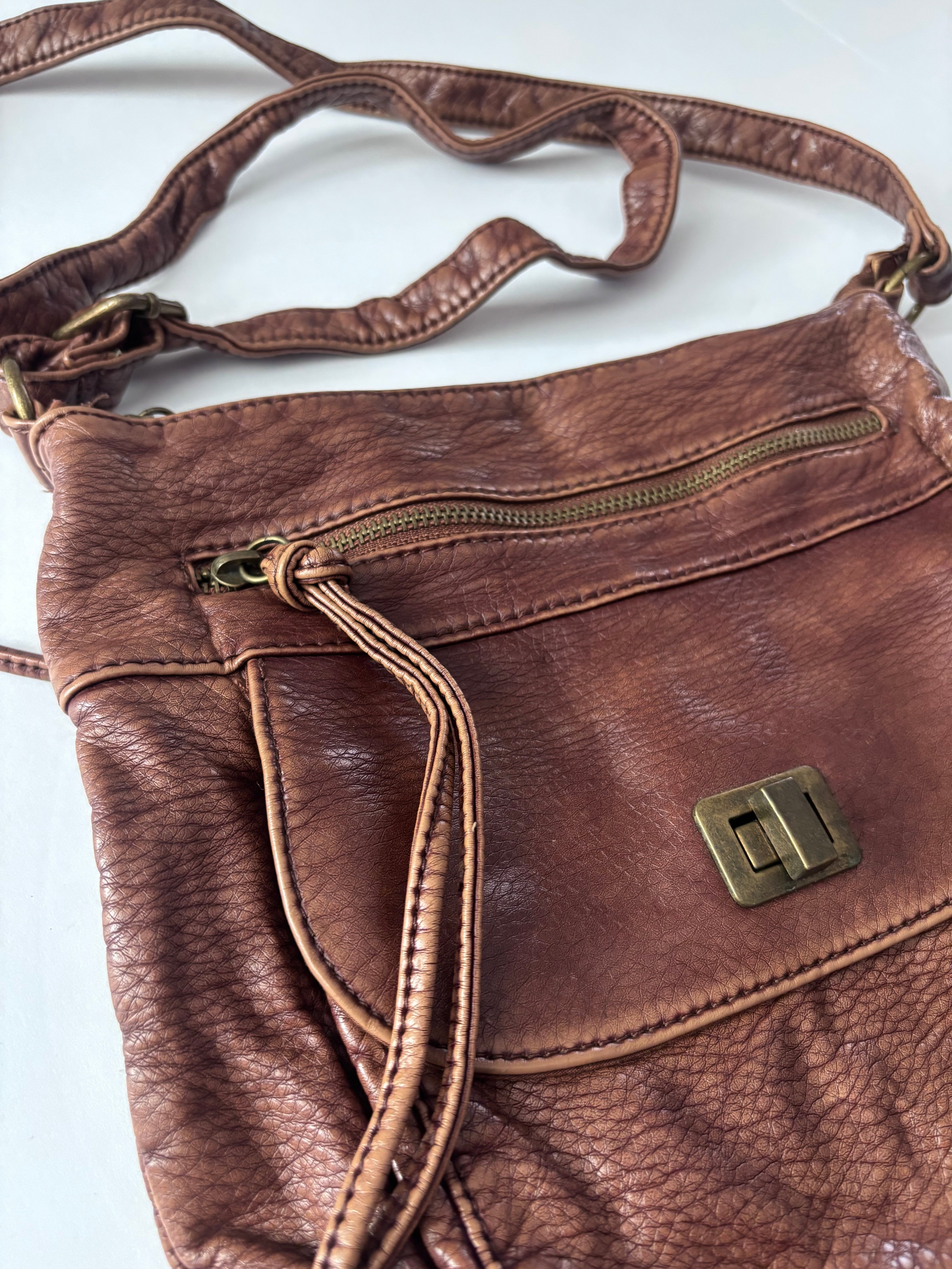 Slouchy Brown Crossbody Bag