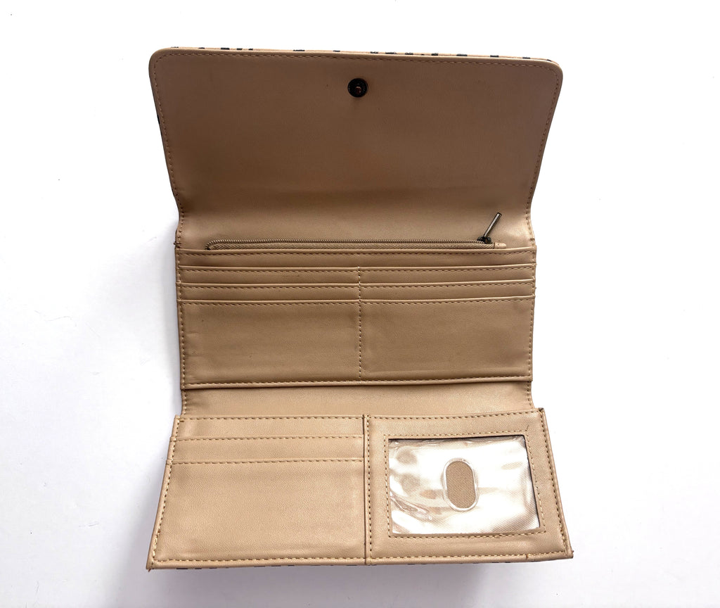 Spotted Faux Suede Wallet