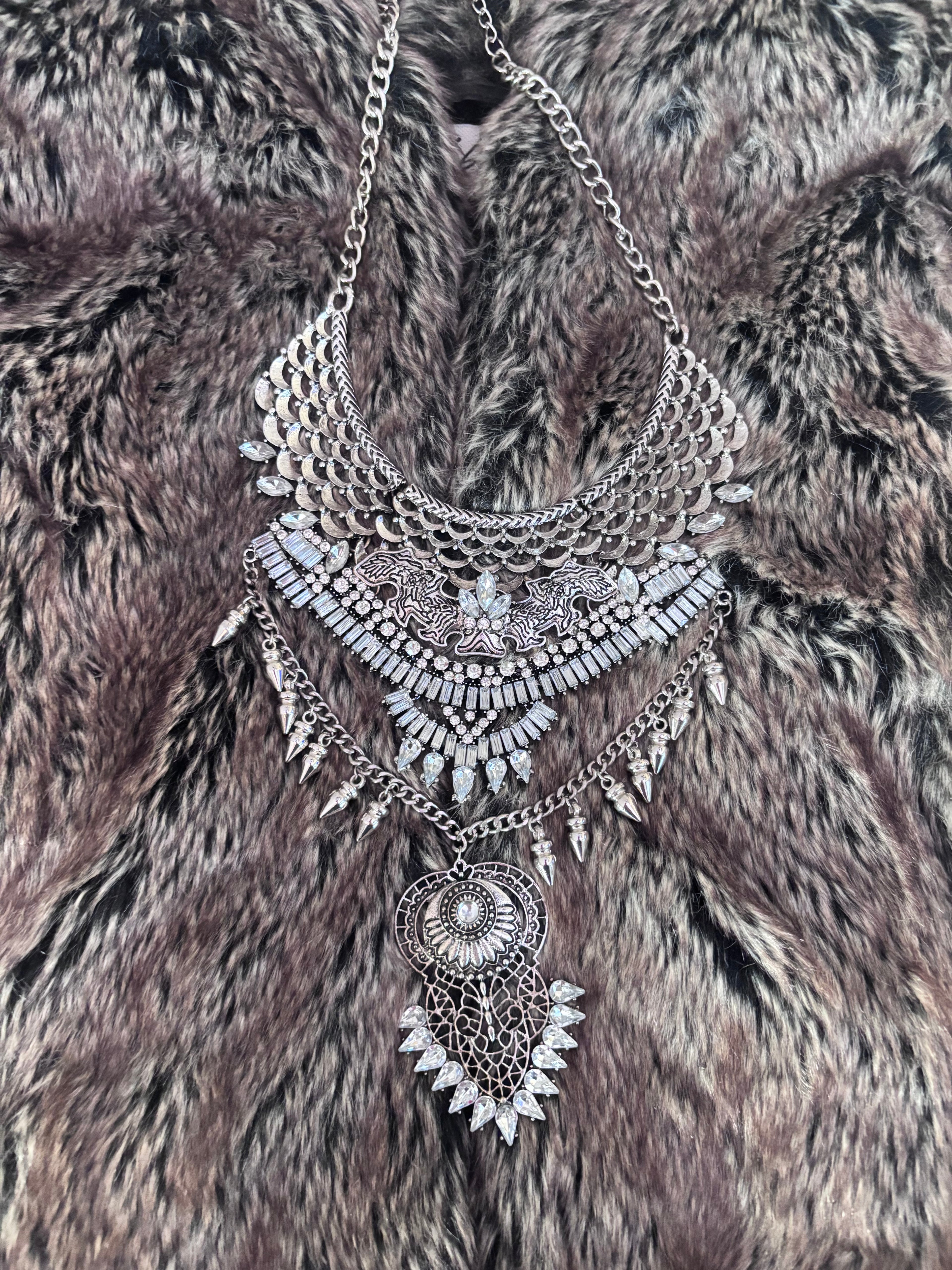 Statement Crystal Bib Necklace