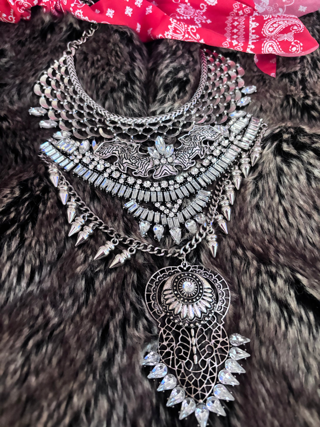 Statement Crystal Bib Necklace