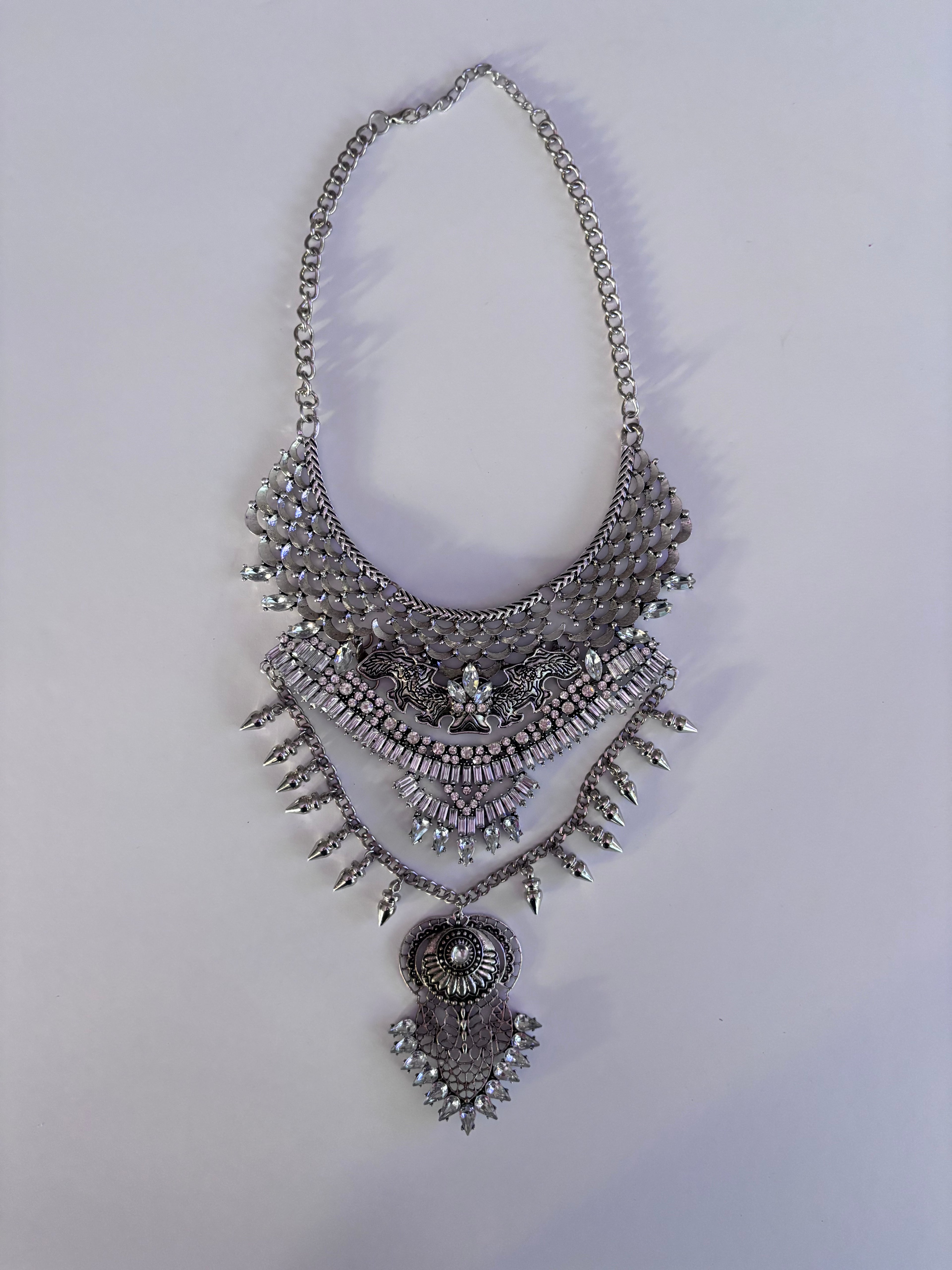 Statement Crystal Bib Necklace