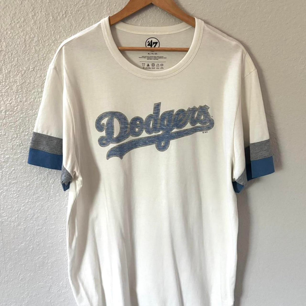 Dodgers Script Ringer Tee · Unisex XL